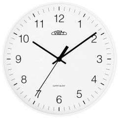 Okrúhle nástenné hodiny, Prim Super silent biela, E01.4345.00 Okrúhle nástenné hodiny, Prim Super silent biela, E01.4345.00